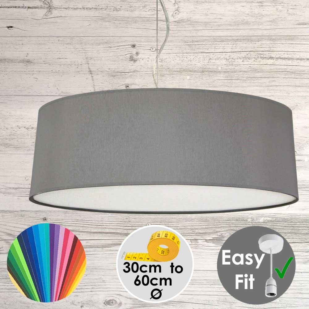 Grey Drum Light Shade